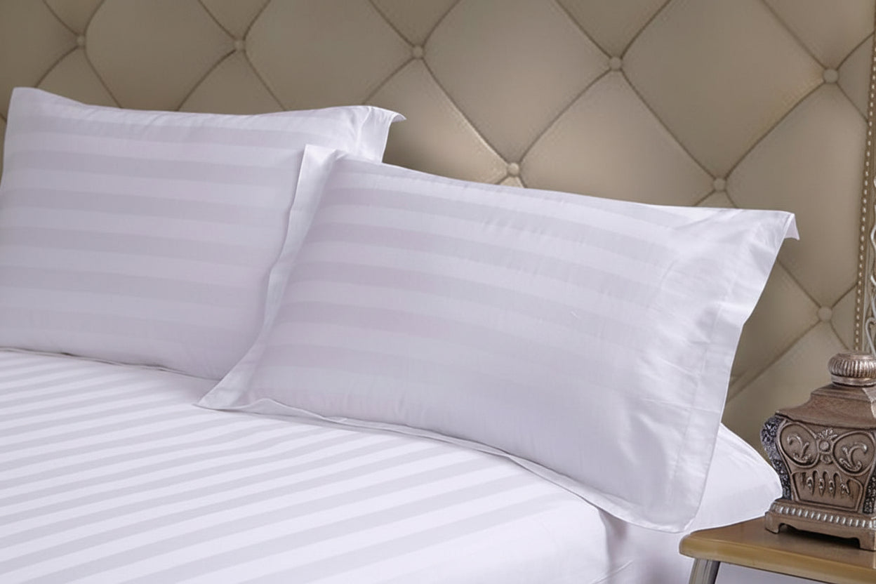 Μαξιλαροθήκη Diamond Stripe Sateen CVC